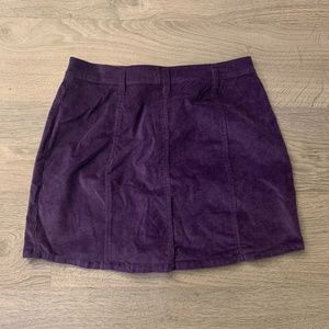 Fashion Nova Purple Corduroy Skirt